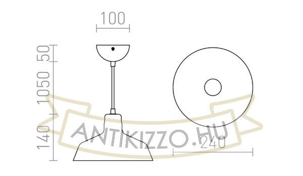 Kép DORA függő lámpa  tiszta üveg/króm 230V LED E27 11W