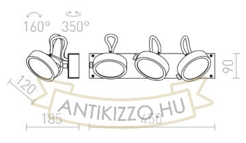 Kép KELLY III fali lámpa fehér  230V LED G53 3x15W