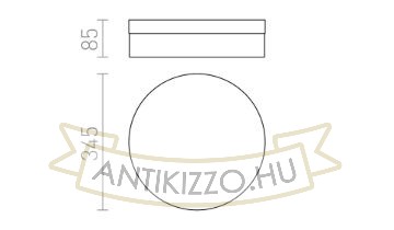 Kép AWE 33 mennyezeti lámpa króm 230V LED 21W IP44 3000K