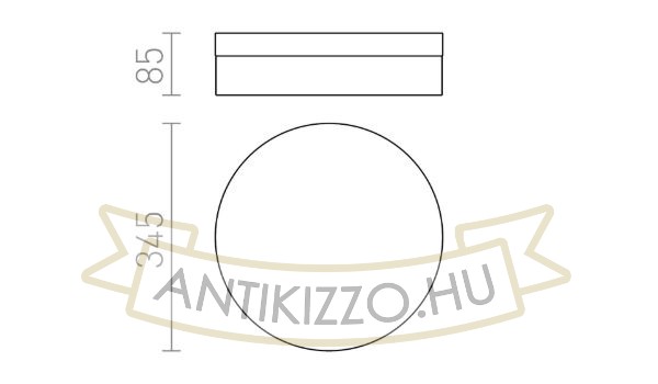 Kép AWE 33 mennyezeti lámpa króm 230V LED 21W IP44 3000K