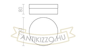 Kép AWE 23 mennyezeti lámpa króm 230V LED 14W IP44 3000K