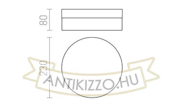 Kép AWE 23 mennyezeti lámpa króm 230V LED 14W IP44 3000K
