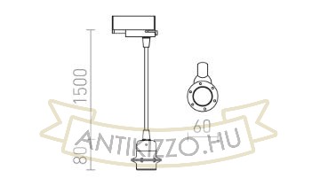Kép ELISA három áramkörös sínre FEHA+PK/FEHK+KF   230V LED E27 15W