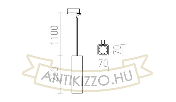 Kép JACK RC háromfázisú áramkörös sínre  gipsz 230V GU10 35W