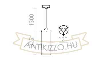 Kép CLAUDIA háromfázisú áramkörös sínre  tejüveg 230V LED E27 15W