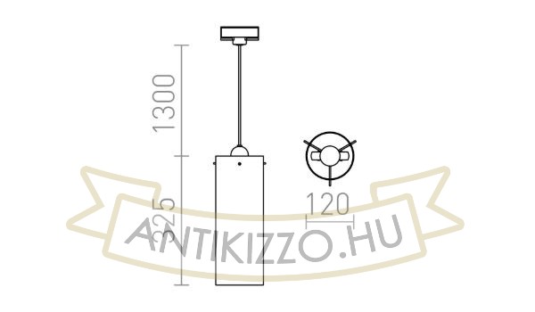 Kép CLAUDIA háromfázisú áramkörös sínre  tejüveg 230V LED E27 15W