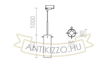Kép GIFT háromfázisú áramkörös sínre  tiszta üveg 230V LED E14 6W