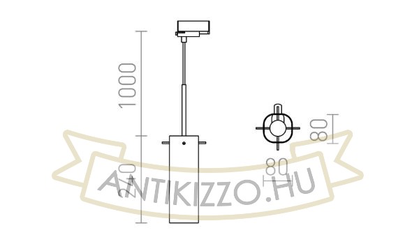 Kép GIFT háromfázisú áramkörös sínre  tiszta üveg 230V LED E14 6W