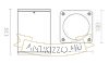 MIZZI SQ mennyezeti lámpa antracitszürke 230V LED 12W 46° IP54 3000K