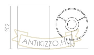 Kép RON 15/20 lámpabúra  Monaco galamb szürke/ezüst PVC  max. 28W