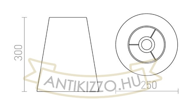CONNY 25/30 asztali lámpaernyő Polycotton fekete/arany fólia max. 23W