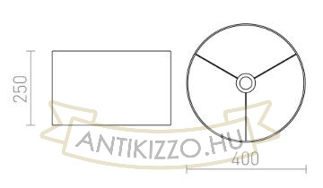 Kép RON 40/25 lámpabúra  Monaco galamb szürke/ezüst PVC  max. 23W