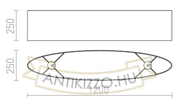 Kép CASUAL 120/25 lámpabúra  Monaco benzin kék/ezüst PVC  max. 23W