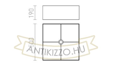Kép TEMPO 50/19 lámpabúra  Polycotton fehér/fehér PVC  max. 23W