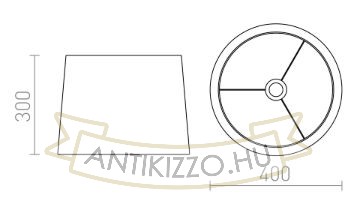 Kép ASPRO 40/30 lámpabúra Polycotton fekete/réz fólia max. 23W