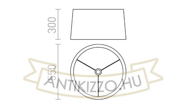 ASPRO 55/30 lámpabúra Polycotton fekete/réz fólia max. 23W