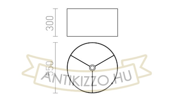 Kép RON 55/30 lámpabúra Polycotton fekete/réz fólia max. 23W