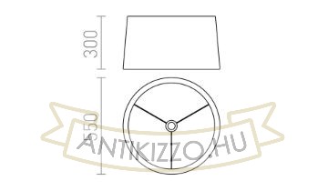 Kép ASPRO 55/30 lámpabúra  Polycotton fekete/arany fólia  max. 23W