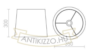 Kép CONNY 35/30 állólámpa búra Polycotton fekete/réz fólia max. 23W
