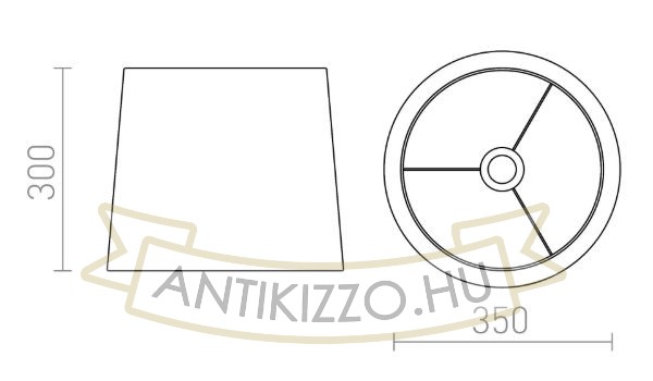 Kép CONNY 35/30 állólámpa búra Polycotton fekete/réz fólia max. 23W