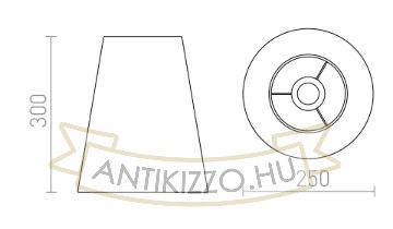 Kép CONNY 25/30 asztali lámpaernyő Polycotton fekete/réz fólia max. 23W