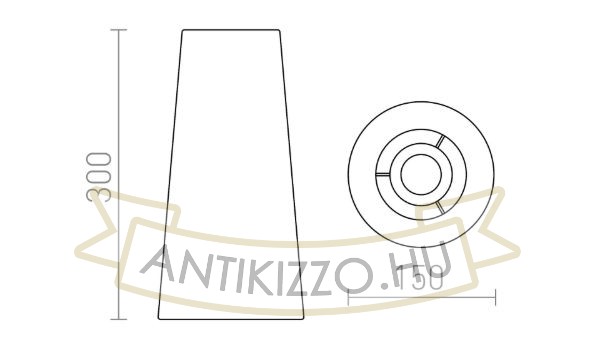 Kép CONNY 15/30 asztali lámpaernyő Polycotton fekete/réz fólia max. 23W