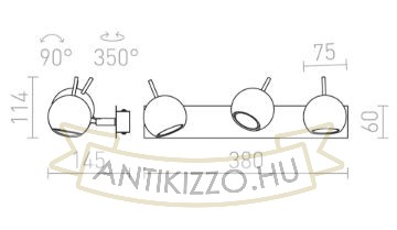 Kép GLOSSY III   króm 230V LED GU10 3x8W