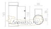 MIZZI II  ezüstszürke  230V LED GU10 2x8W IP54