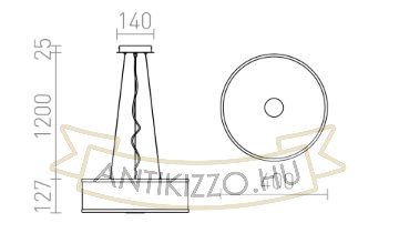Kép CASSABLANCA 40 függő lámpa króm 230V 2GX13 22+40W