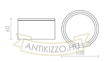 Kép MERIDO mennyezeti lámpa antracitszürke 230V GX53 11W IP54