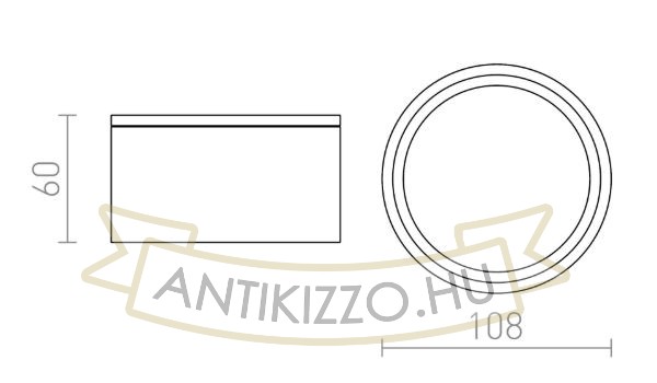 MERIDO mennyezeti lámpa fehér 230V GX53 11W IP54