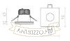 Kép KAY SQ süllyesztett lámpa szatén üveg 230V/350mA LED 5W 3000K