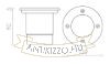 RIZZ R 105 rozsdamentes acél 230V LED 3W 96° IP65 3000K