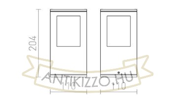 Kép PONDER 20 fali/állólámpa fekete  230V LED E27 15W IP44