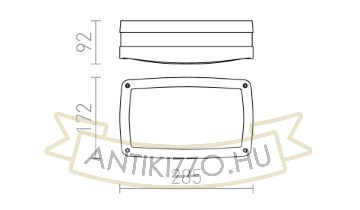 Kép SONYA RC  ezüstszürke  230V LED E27 2x15W IP54