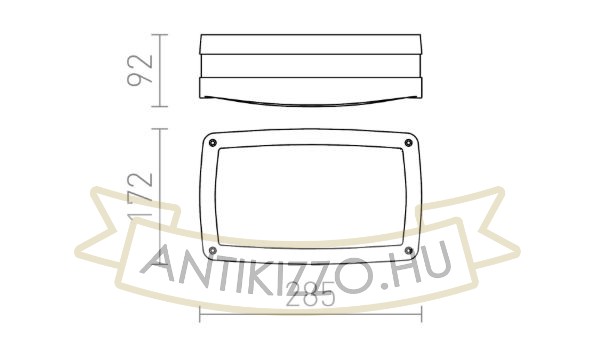 SONYA RC  ezüstszürke  230V LED E27 2x15W IP54