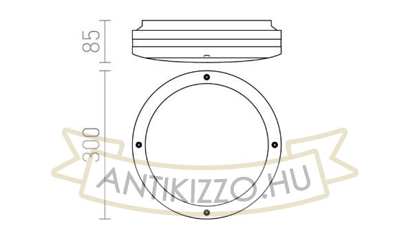 SONYA 30  ezüstszürke  230V LED E27 2x11W IP54