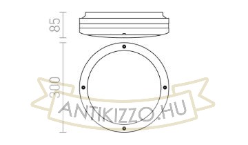 Kép SONYA 30  fekete  230V LED E27 2x11W IP54