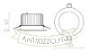 Kép MAYDAY B 11 süllyesztett lámpa csiszolt alumínium 230V/500mA LED 9W 2700K