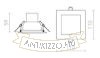 Kép SEEYOU 11 négyszögű süllyesztett fehér  230V/350mA LED 10W  3000K