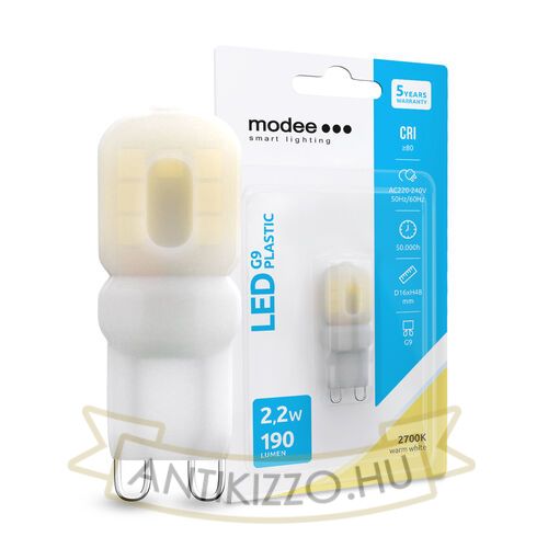 MODEE Smart Lighting LED G9 Plastic 2,2W 300° 2700K (170 lumen)