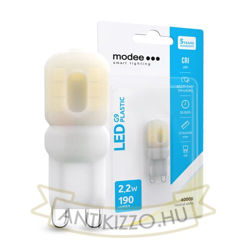 MODEE Smart Lighting LED G9 Plastic 2,2W 300° 4000K (170 lumen)