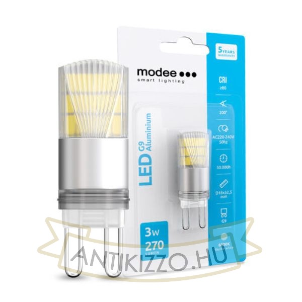MODEE Smart Lighting LED G9 Aluminium 3W 200° 6000K (270 lumen)