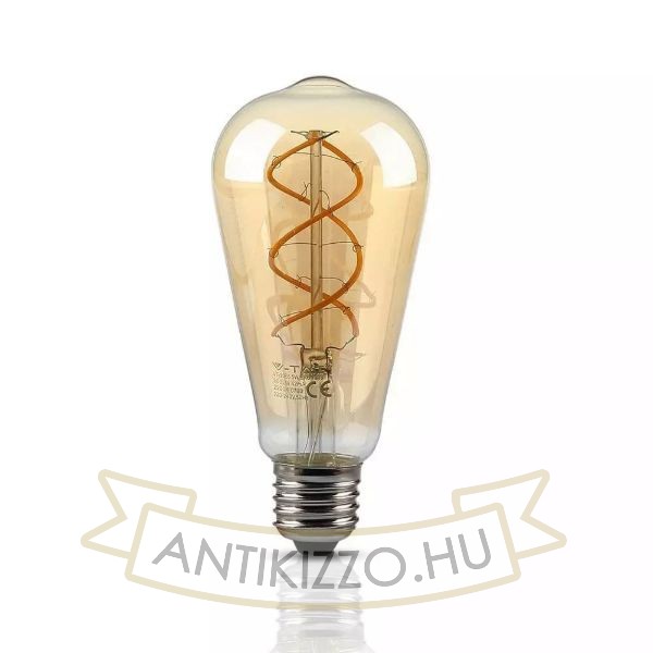 LED filament dekor izzó - ST64 Spiral - 5 watt