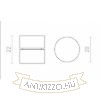 Két részből álló fém kábelrögzítő króm kivitelben