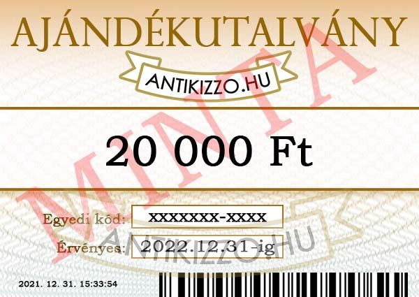 Antikizzo.hu ajándékutalvány 20 000 Ft