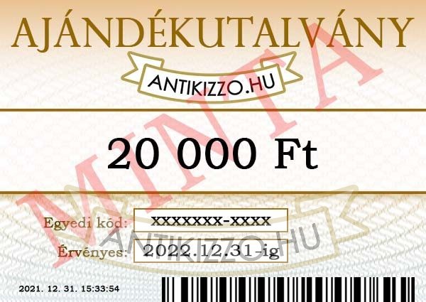 Antikizzo.hu ajándékutalvány 20 000 Ft