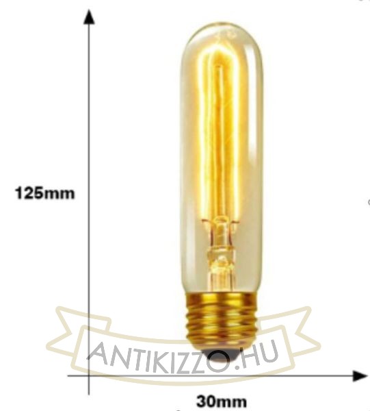 Edison T125 szénszálas dekor izzó 40W teljesítménnyel