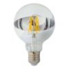 LED filament dekor izzó - tükrös ezüst - G95 - 8W - 4200K
