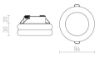 OSONA S kör alakú süllyesztett szatén akril 230V/350mA LED 3x1W 4000K